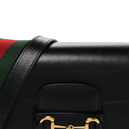 Gucci Azalea Calfskin Web Mini Horsebit 1955 Shoulder Bag Black 8 of 11