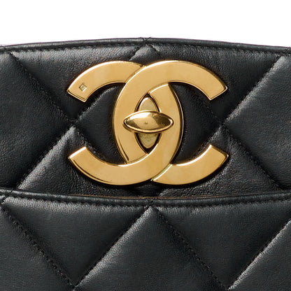 Chanel Lambskin Quilted CC Shoulder Bag Black 10 of 12