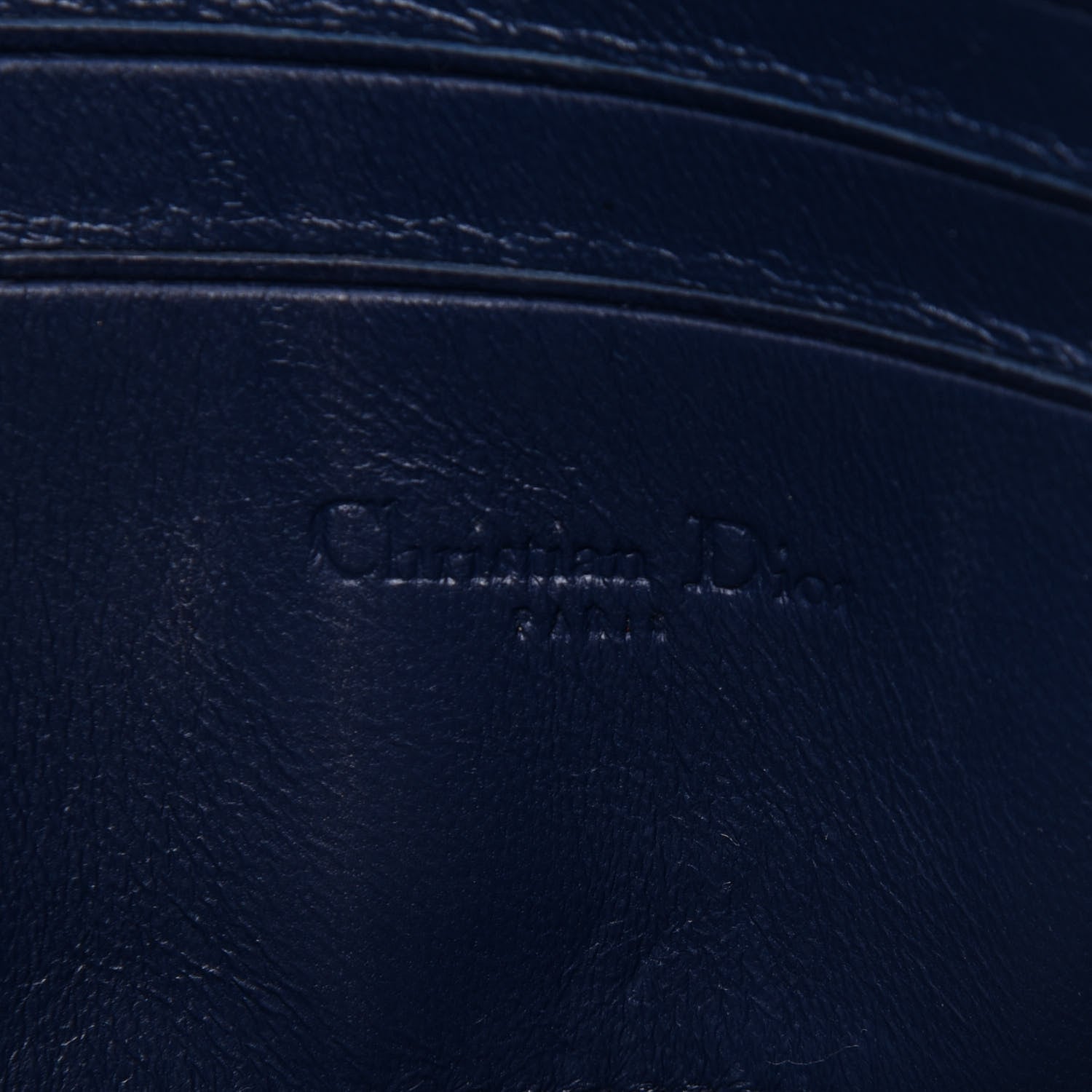 Christian Dior Patent Cannage New Lock Pouch Navy Blue 7 of 11