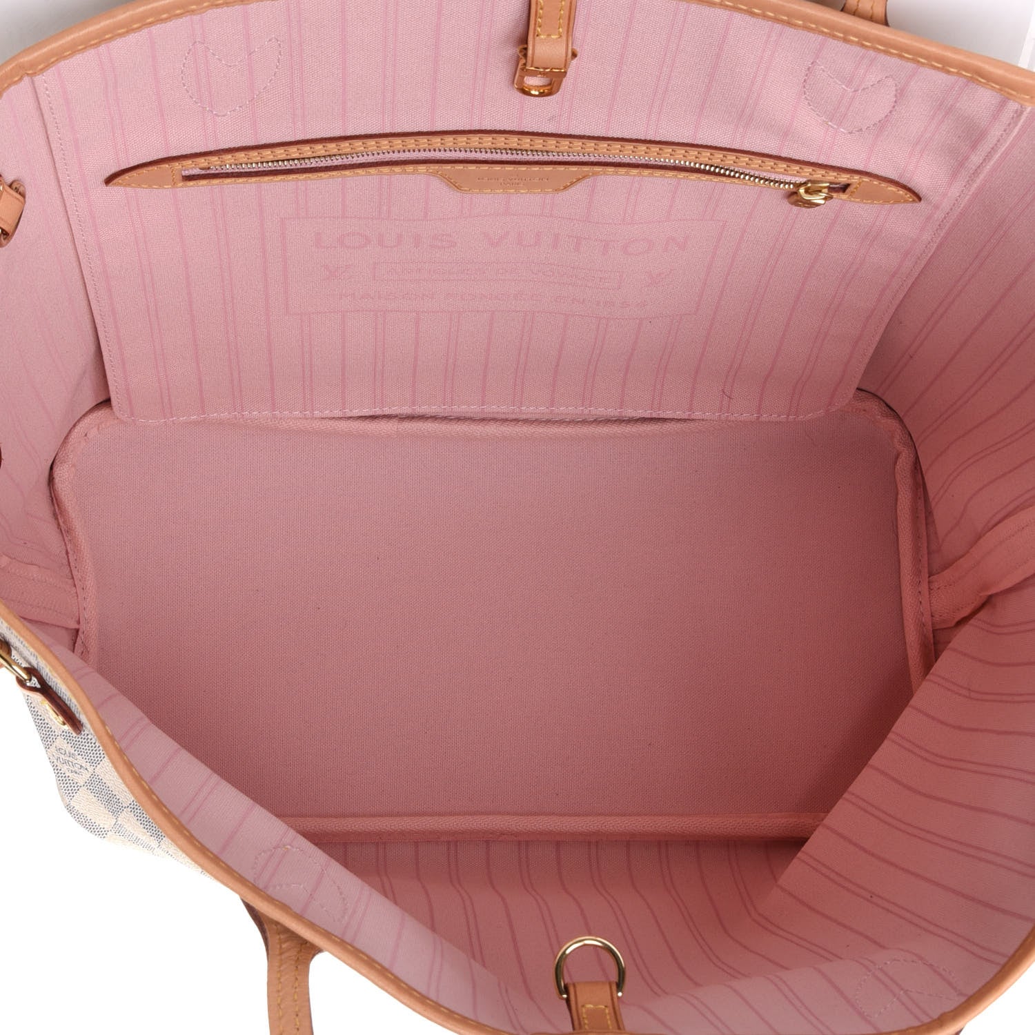 Louis Vuitton Damier Azur Neo Neverfull MM Rose Ballerine 4 of 4