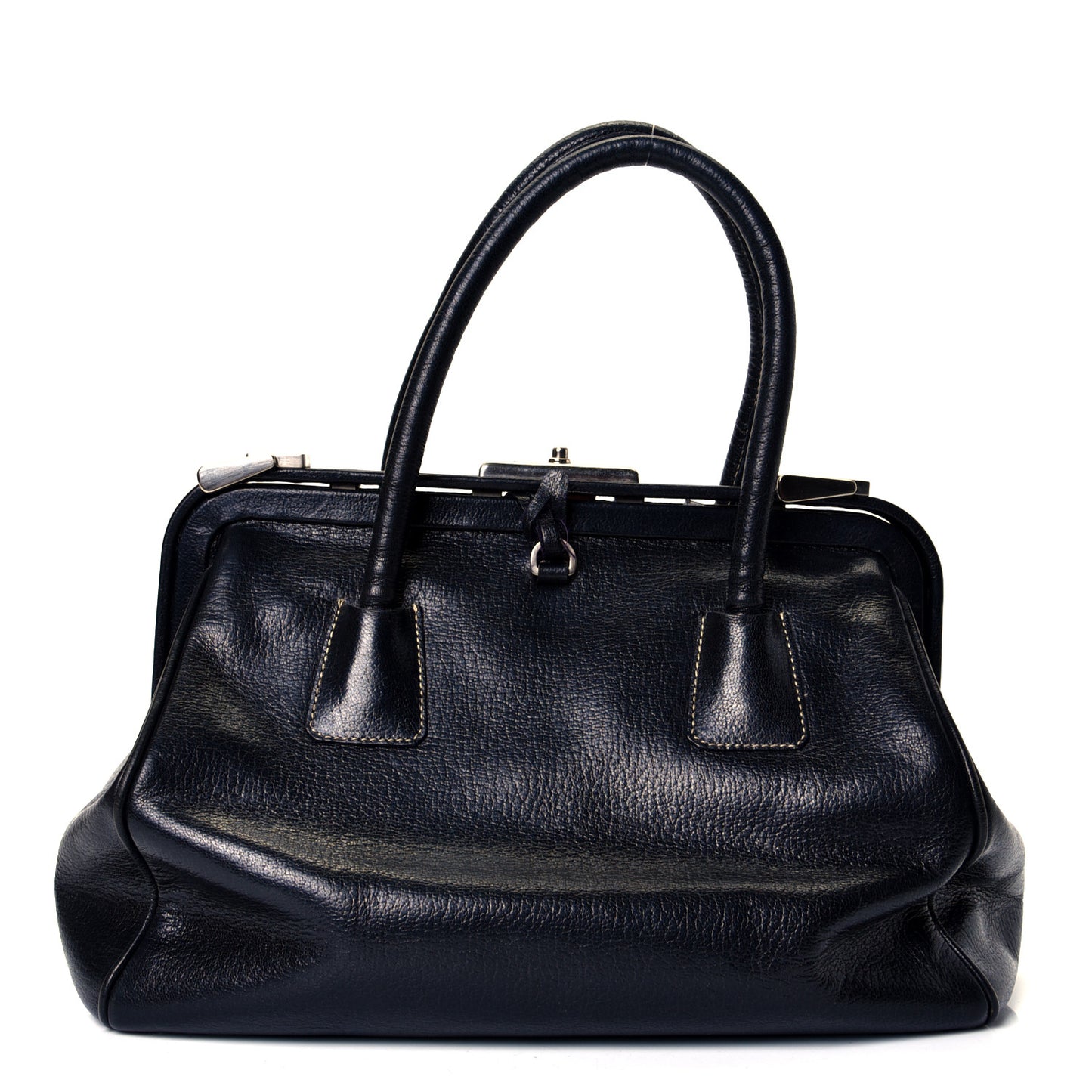 Goatskin Cerniera Doctor Bag Black