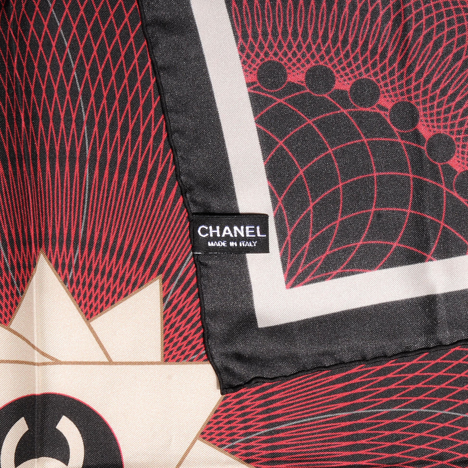 Chanel Silk Spiro Scarf Bordeaux 4 of 10