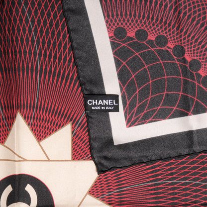 Chanel Silk Spiro Scarf Bordeaux 4 of 10