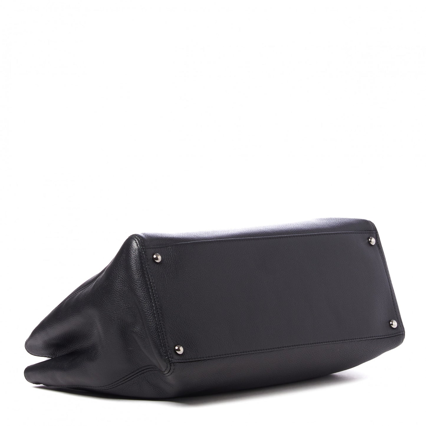 Calfskin Mademoiselle Lock Cerf Executive Shopper Tote Black