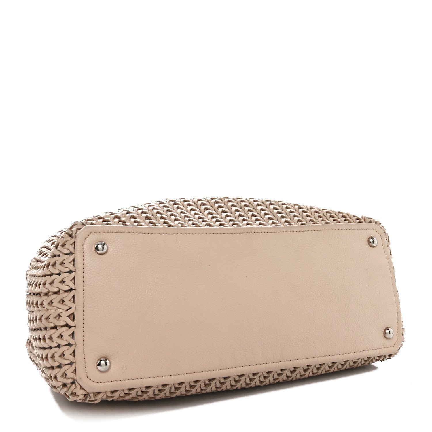 Chanel Caviar Braided Small CC Tote Beige 4 of 10