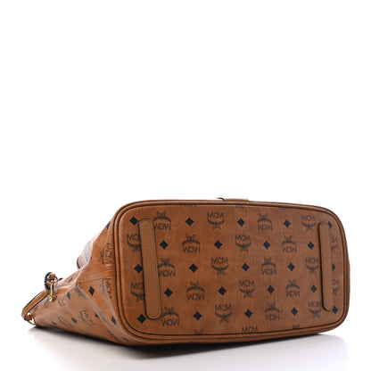 MCM Visetos Medium Liz Reversible Shopper Tote Cognac 6 of 13