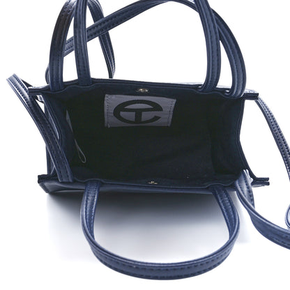 Telfar Vegan Leather Small Shopping Bag Navy 5 of 11