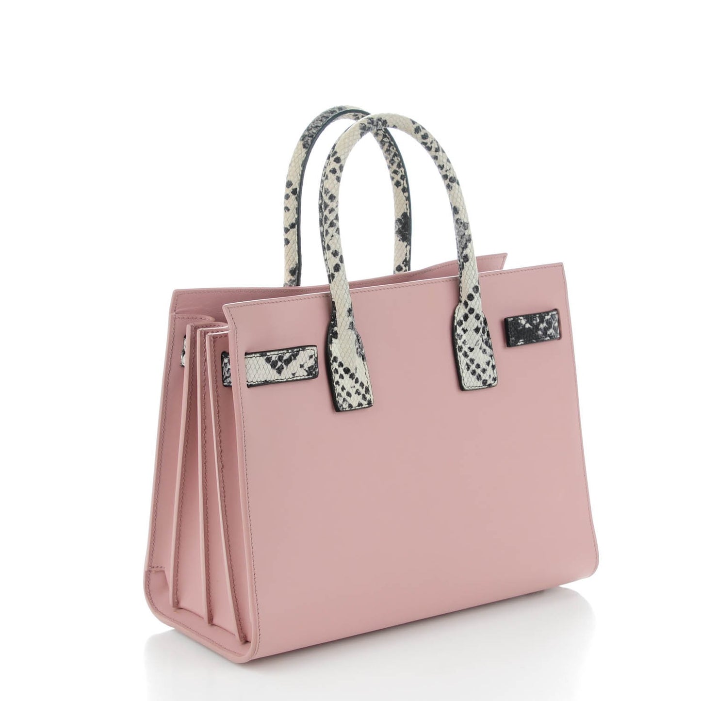 Calfskin Embossed Python Baby Sac De Jour Powder Pink