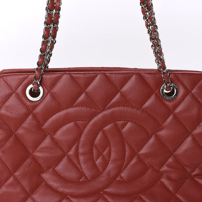 Chanel Caviar Quilted Timeless CC Shopping Tote Red 11 of 11