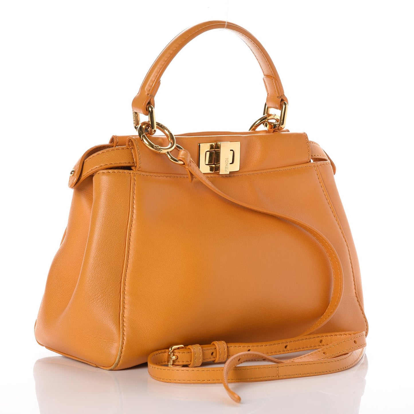Nappa Mini Peekaboo Iconic Satchel Giallo Syrup