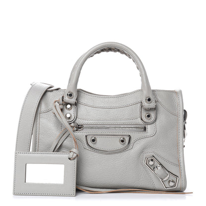 Balenciaga Chevre Silver Metallic Edge Hardware Mini City Gris Glace 1 of 13