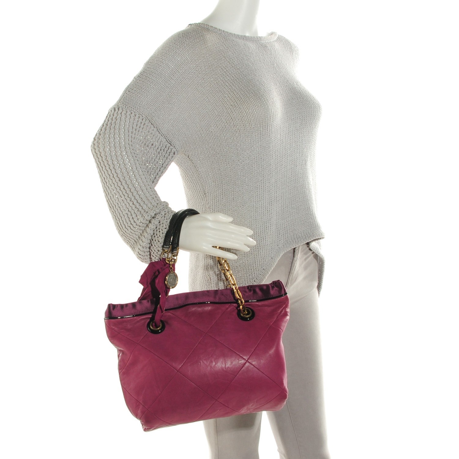 Lanvin Lambskin Quilted Amalia Cabas Tote Eveque 2 of 6