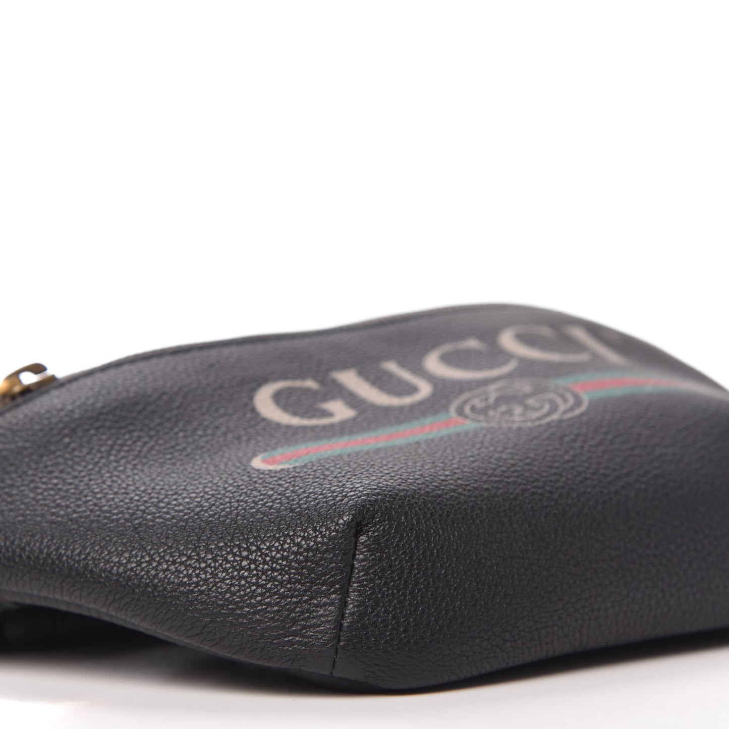 Grained Calfskin Small Logo Belt Bag Black