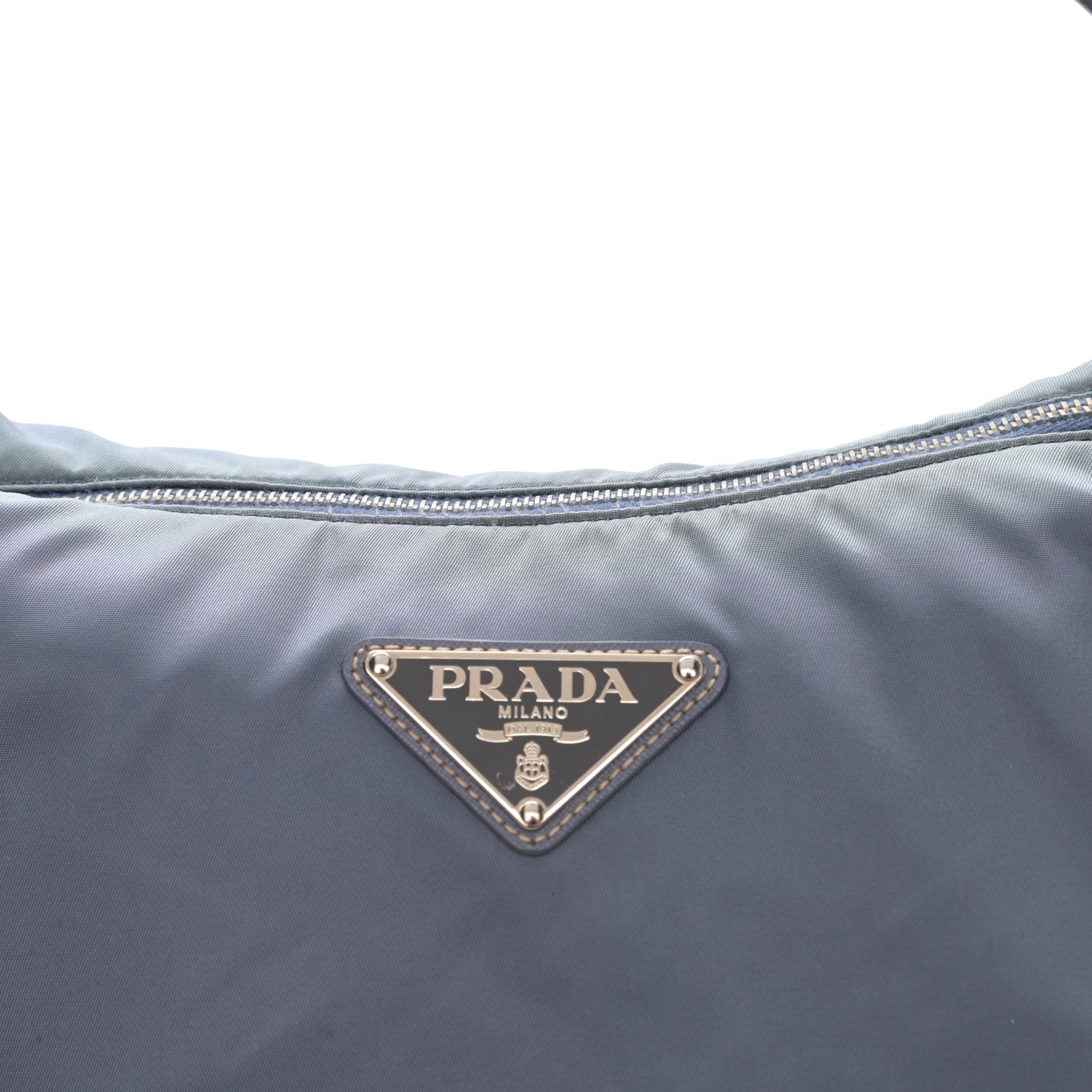 Prada Tessuto Nylon Hobo Astral Blue 8 of 11