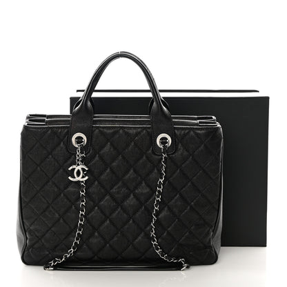Chanel Caviar Quilted Large Urban Companion Top Handle Shopping Tote Black 18 of 18