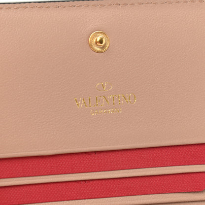 Valentino Garavani Calfskin Vlogo French Flap Wallet Rose Cannelle 6 of 9