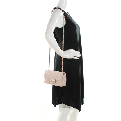 Chanel Lambskin Quilted Mini Rectangular Flap Light Pink 2 of 9