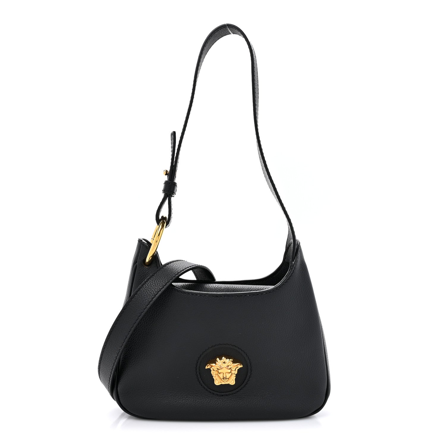 Versace Calfskin La Medusa Small Hobo Crossbody Black 1 of 9