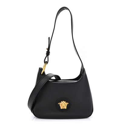 Versace Calfskin La Medusa Small Hobo Crossbody Black 1 of 9