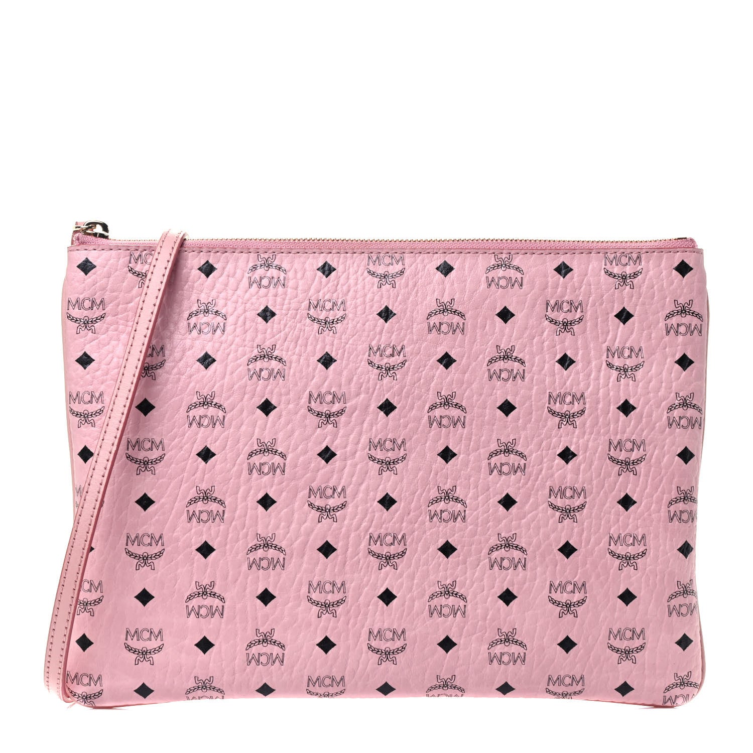 MCM Visetos Medium Crossbody Pouch Soft Pink 1 of 4