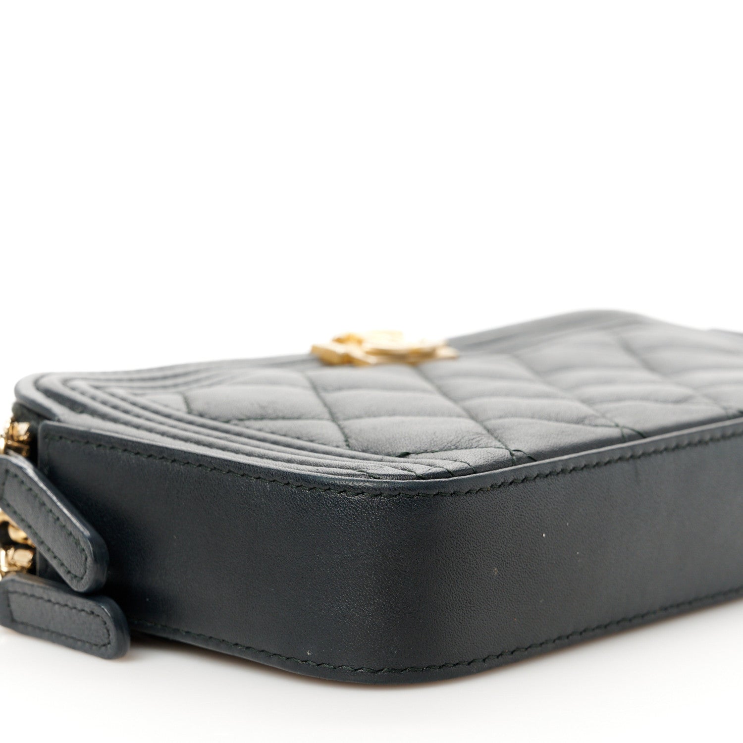 Chanel Lambskin Quilted Small Boy Clutch With Chain Black 12 of 13