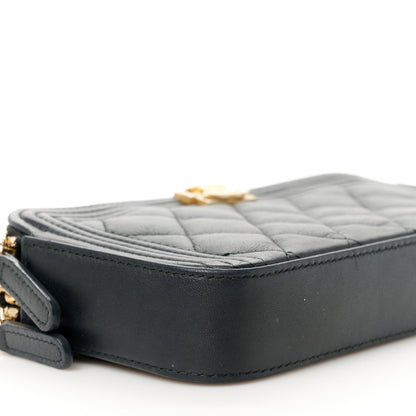 Chanel Lambskin Quilted Small Boy Clutch With Chain Black 12 of 13