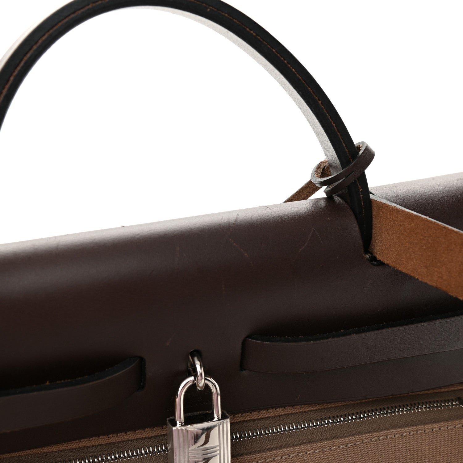 Hermes Vache Hunter Toile Herbag Zip 31 PM Etoupe Ebene 12 of 12