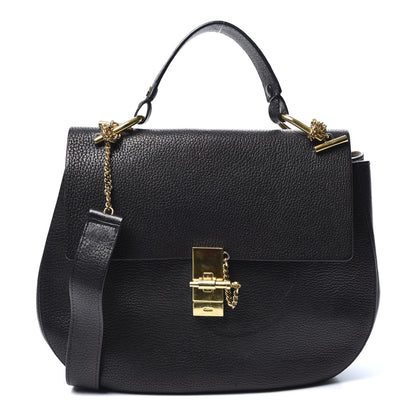 Chloe Grained Lambskin Large Drew Shoulder Bag Black 1 of 15