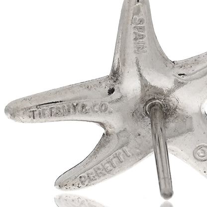 Tiffany Sterling Silver 15mm Elsa Peretti Starfish Earrings 4 of 4