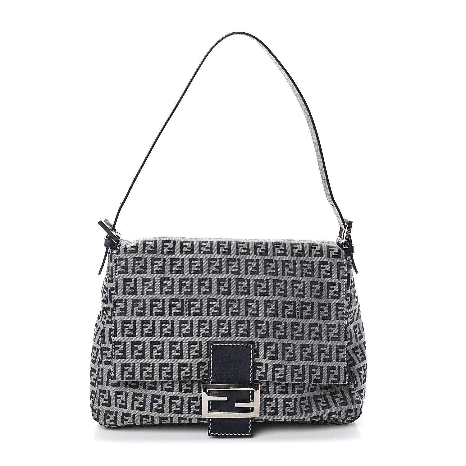 Fendi Zucchino Mama Baguette Navy 1 of 8