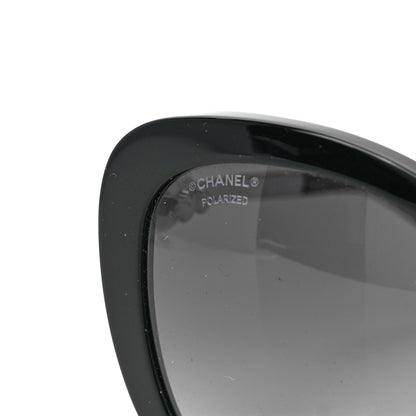 Chanel Acetate Polarized Butterfly Winter Pearl Sunglasses 5339-H-A Black 7 of 8