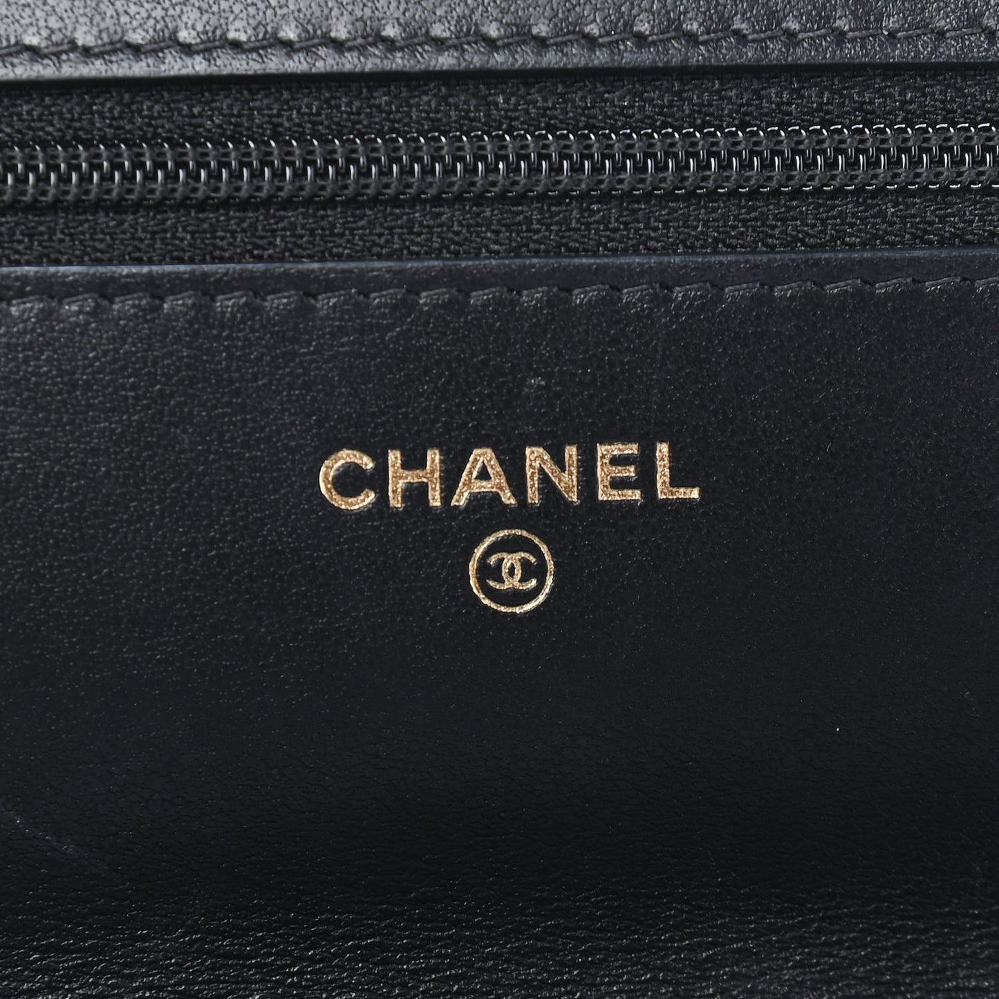 Lambskin Quilted Chanel 19 Wallet On Chain WOC Black