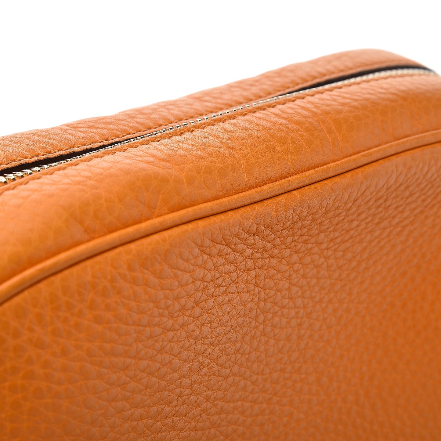 Pebbled Calfskin Small Soho Disco Bag Curcuma
