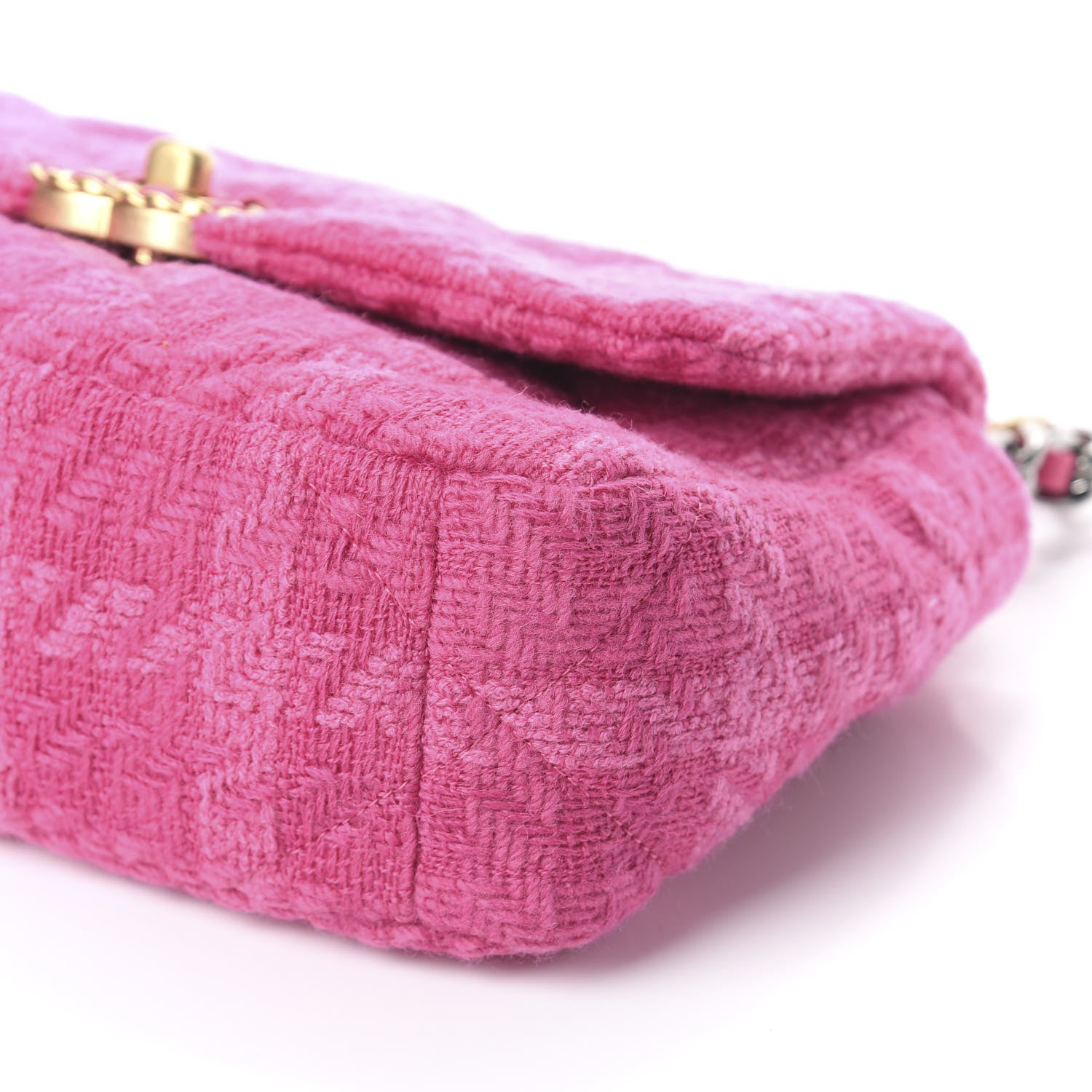 Chanel Tweed Quilted Medium 19 Flap Pink 9 of 9