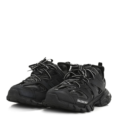 Balenciaga Mesh Nubuck Effect Fabric LED Womens Track Sneakers 39 Black 4 of 9