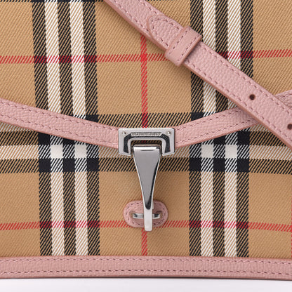 Burberry Grainy Calfskin Vintage Check Small Macken Crossbody Bag Ash Rose 9 of 11