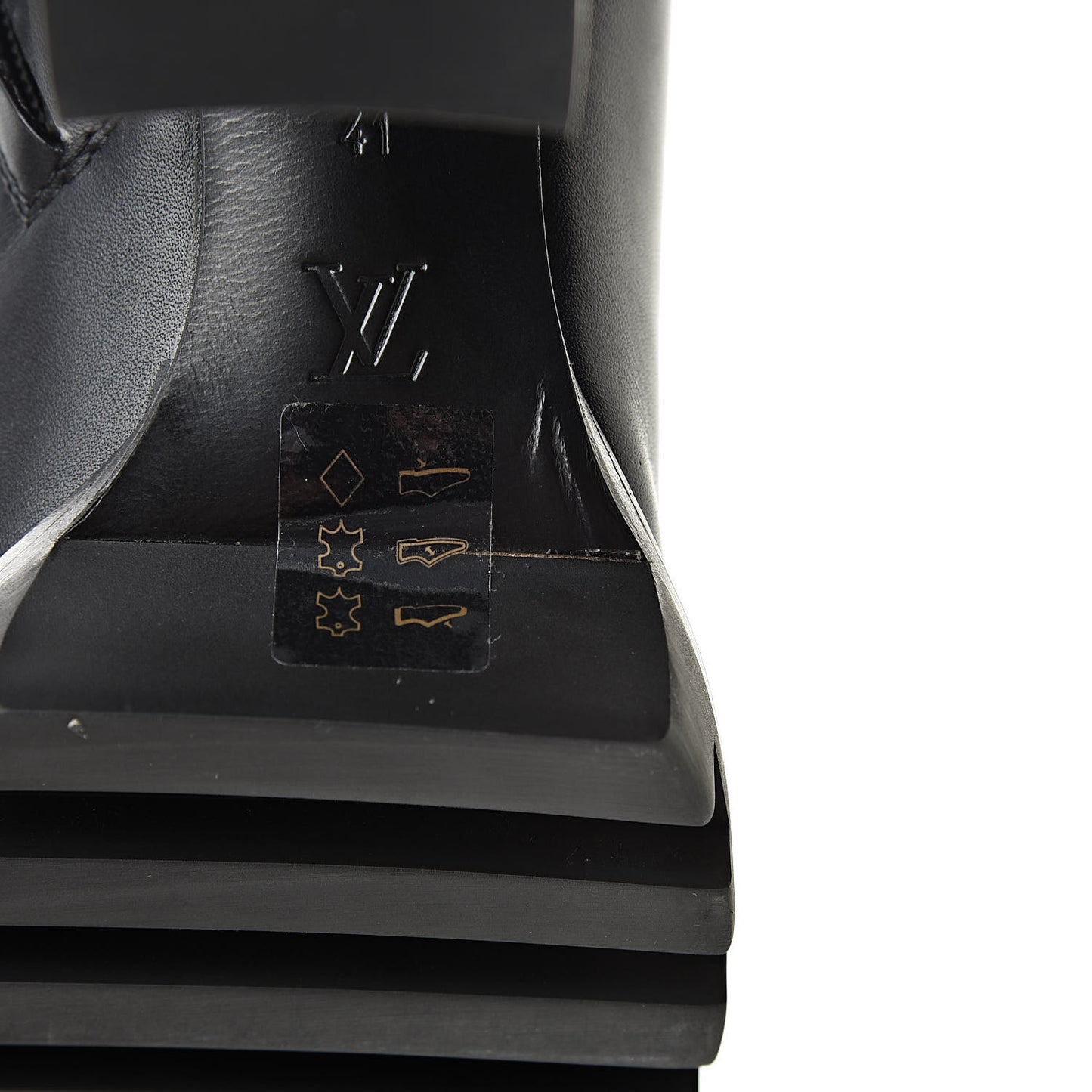 Calfskin Star Trail Ankle Boots 41 Black