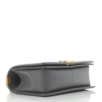 Chanel Caviar Quilted Medium Boy Flap Dark Grey 4 of 11