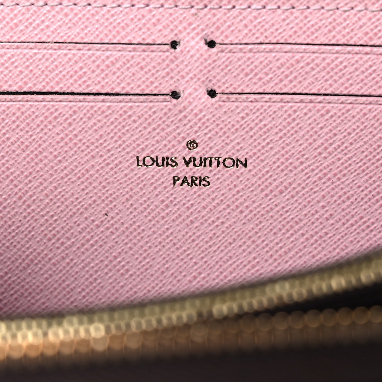 Monogram Clemence Wallet Rose Ballerine