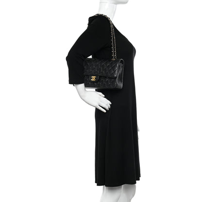 Chanel Caviar Quilted Medium Double Flap Black 2 of 11