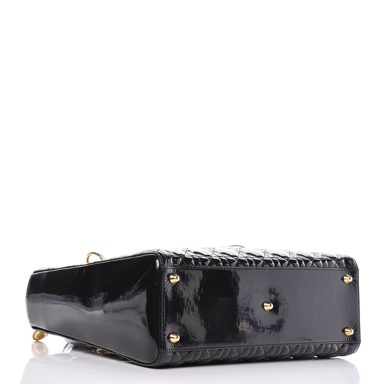 Christian Dior Patent Cannage Large Lady Dior Black 4 of 14