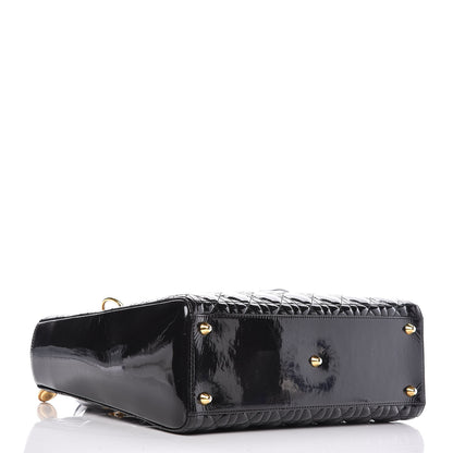 Christian Dior Patent Cannage Large Lady Dior Black 4 of 14