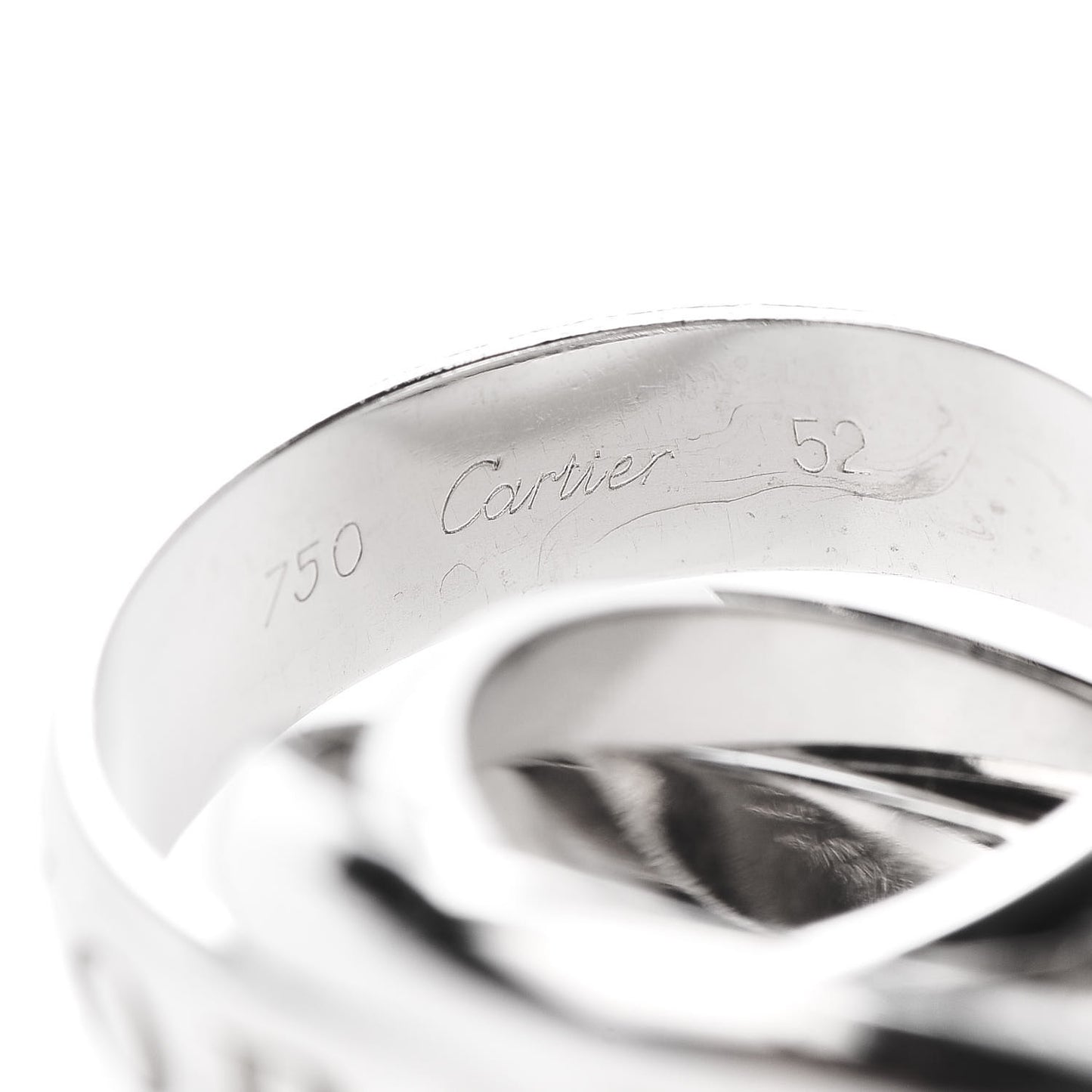 18K White Gold 98 Xmas Limited Trinity Ring 52 6