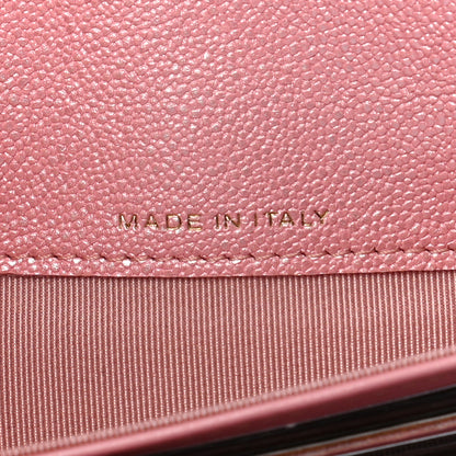 Chanel Iridescent Caviar Quilted Medium Flap Wallet Rose Pink 7 of 8