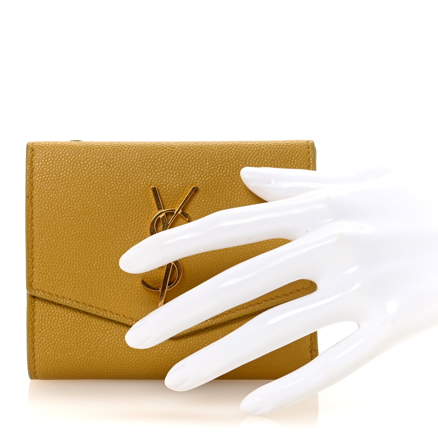 Grain De Poudre Monogram Uptown Compact Wallet Olive