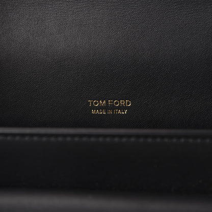 Tom Ford Calfskin Hollywood T Twist Shoulder Bag Black 8 of 10
