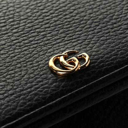 Gucci Calfskin Mini GG Marmont Chain Wallet Black 5 of 5