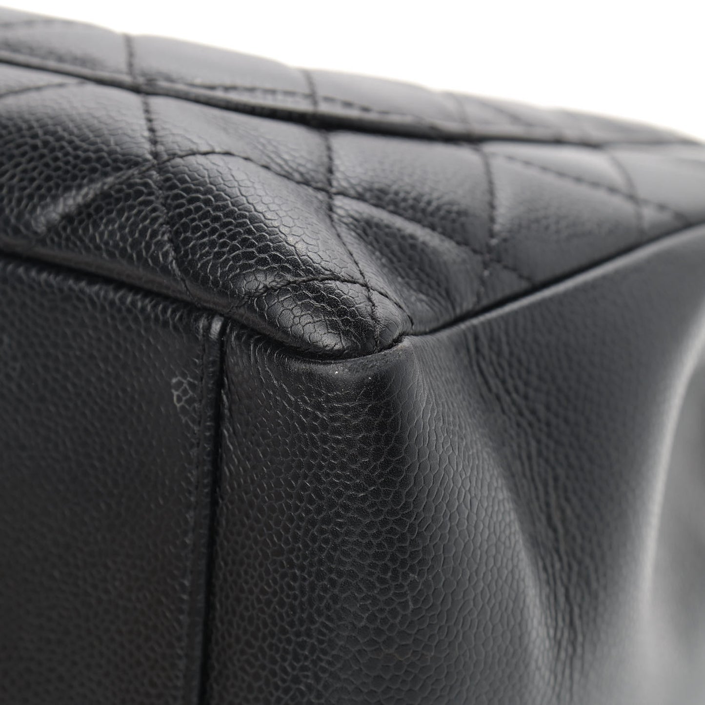 Caviar Quilted Grand Shopping Tote GST Black