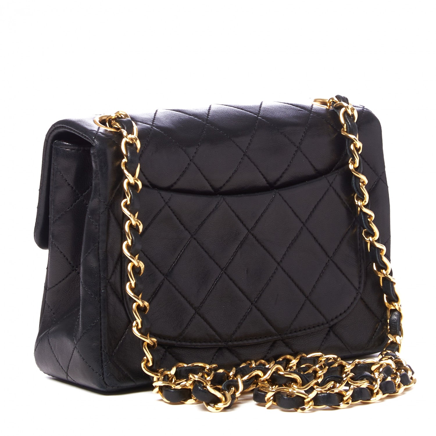 Chanel Lambskin Quilted Mini Square Flap Black 2 of 9