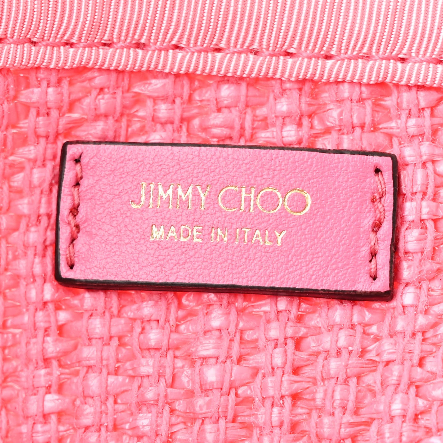 Raffia London Logo Beach Tote Pink